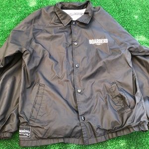 Boarders crest coaches windbreaker jacket- Black